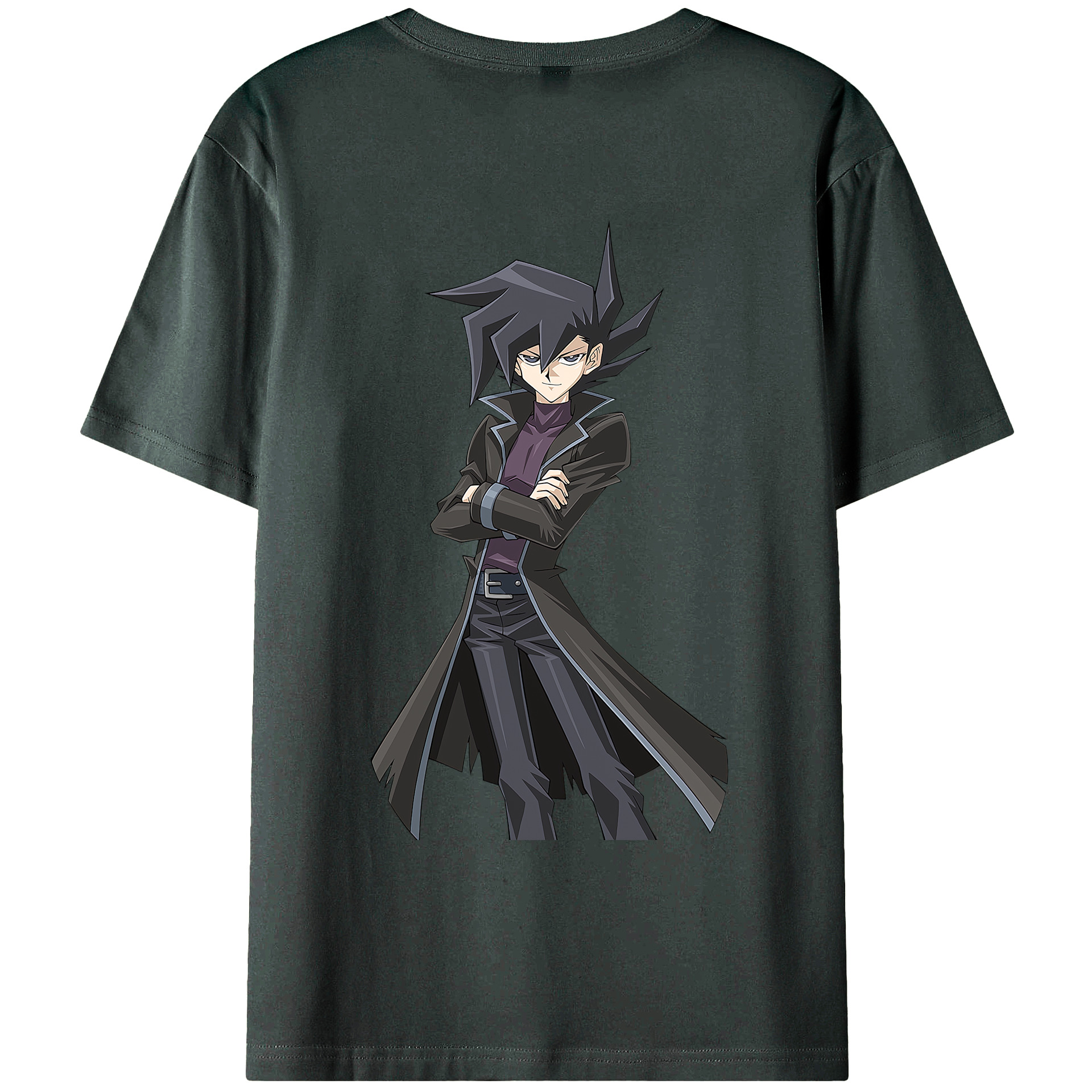 （画像用） 遊☆戯☆王 Yu-Gi-Oh! 綿100％ メンズ半袖Tシャツ（バックプリント） 通気性